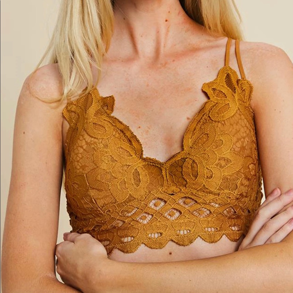Natasha Lace Bralette in Marigold